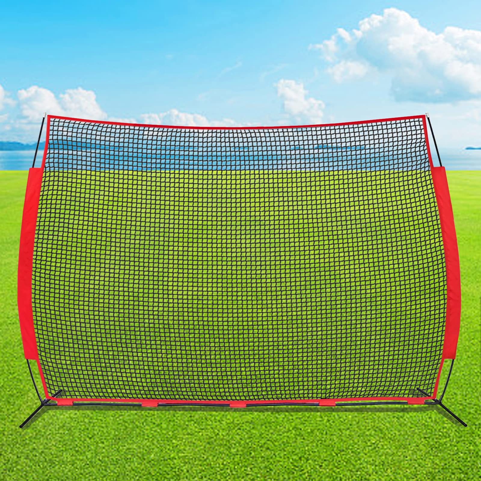 Portable Backstop Barrier Netting for Lacrosse, Soccer, Basketball & Tennis - Multi-Sport Protective Screen with Carry Bag | Perfect for Backyard, Training & Game Practice