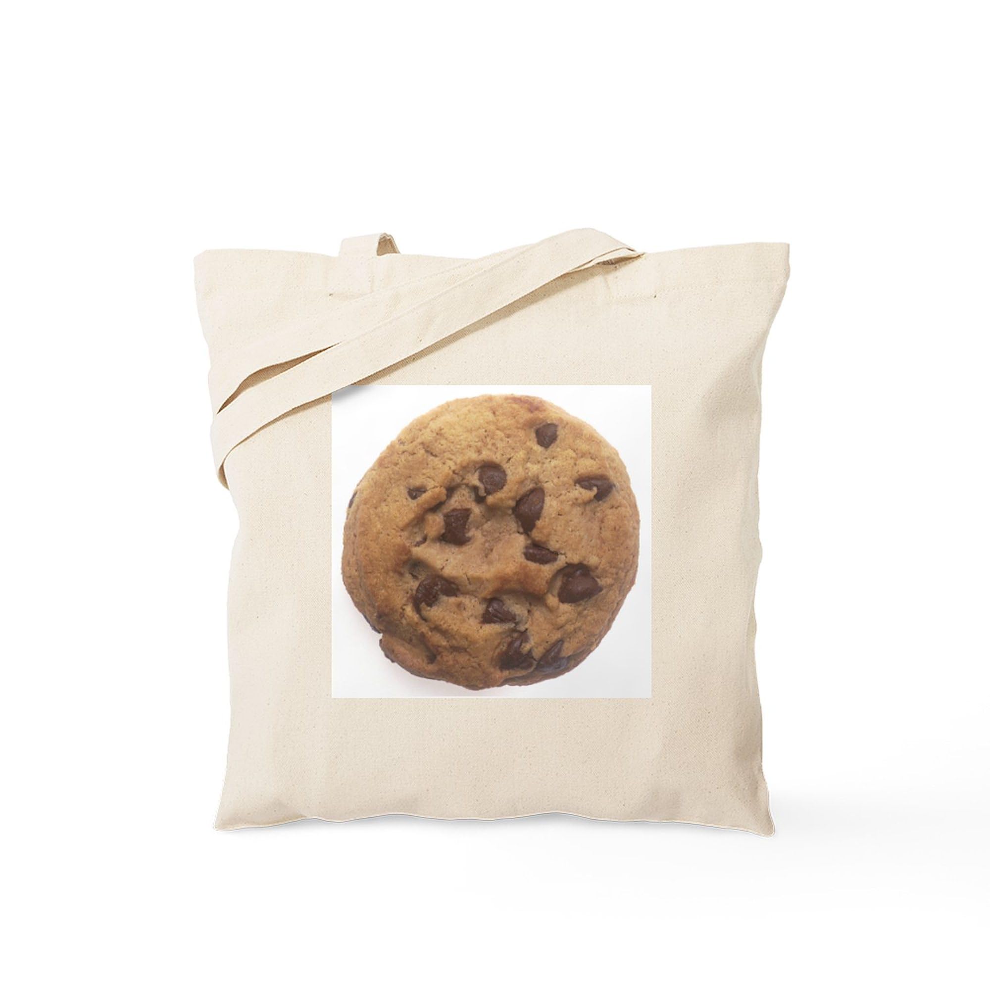 Chocolate Chip Cookie Tote Bag - Natural Canvas Reusable Shopping Bag for Groceries, Beach & Everyday Use | Eco-Friendly Cotton Tote by CafePress