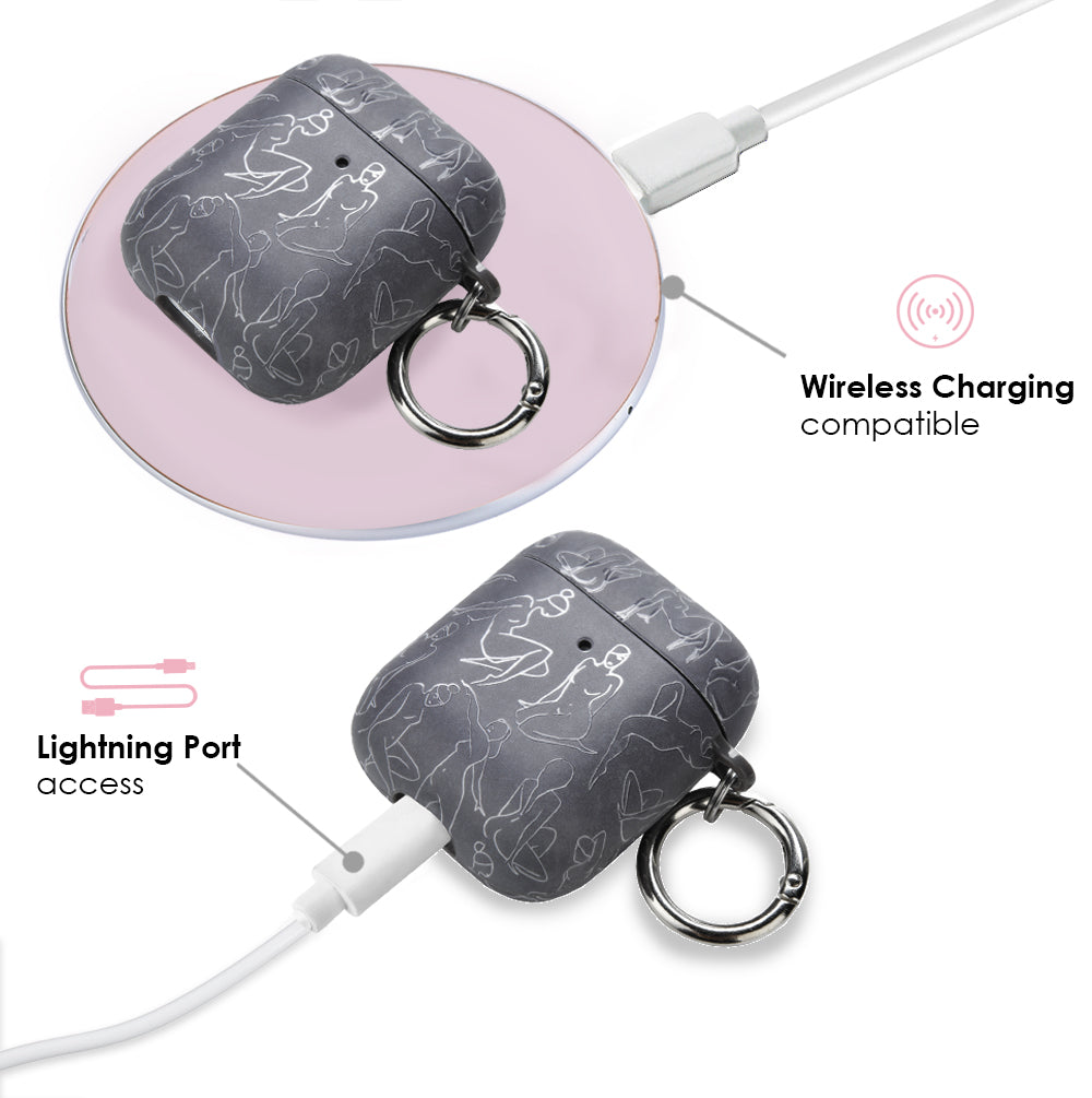 Stylish Smoke Design AirPods Case - Trendy Protective Cover for AirPods 1/2/3/Pro - Perfect for Travel, Work & Daily Use