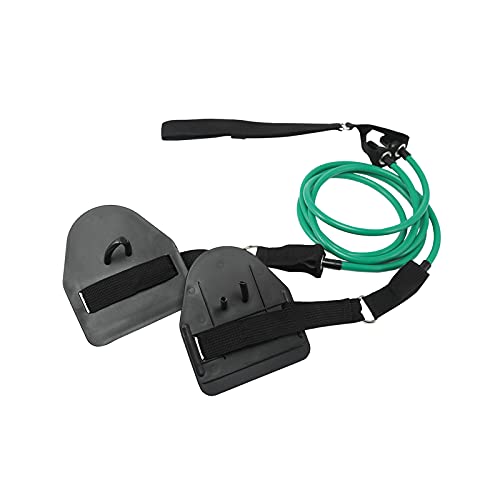 Premium Swim Training Paddles & Resistance Bands Set - 30LB Strength Trainer for Freestyle Swimming, Arm Workouts & Water Exercise | Ideal for Pool Training, Triathlon Prep & Fitness Enthusiasts (Green)