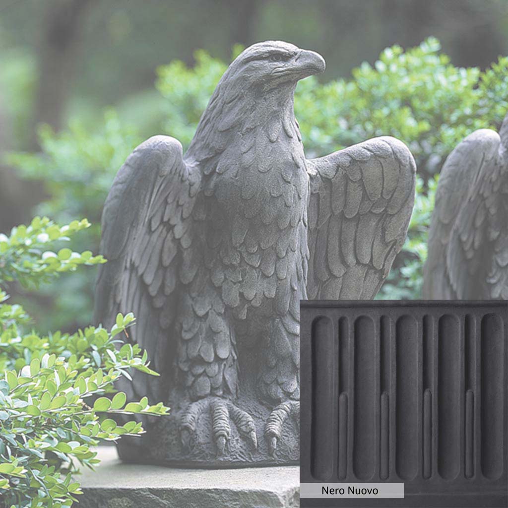 Campania International Eagle Looking Left Statue - Bronze Eagle Sculpture for Home & Office Decor - Perfect for Garden, Patio, or Indoor Display