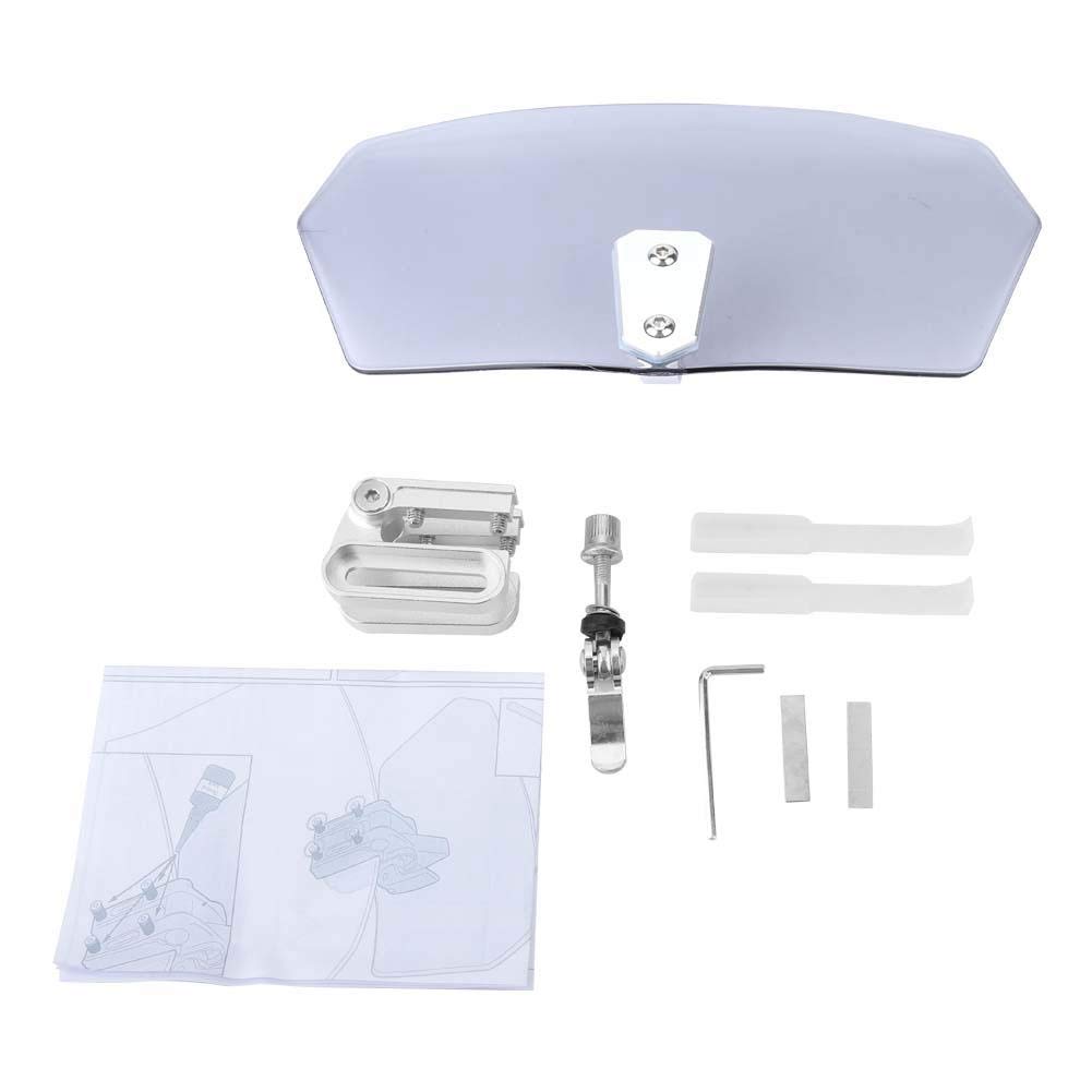 Universal Motorcycle Windscreen - Adjustable Smoked Windshield for Motorbikes, Commuting & Touring