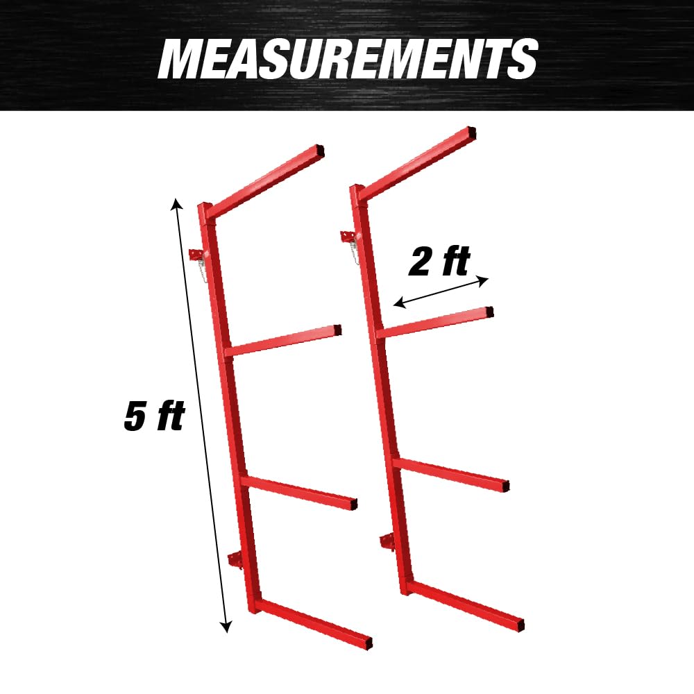 Wall Mount Bumper Stand - Heavy Duty Auto Bumper Storage Rack for Garage Organization (Orange) - Perfect for Car Repair Shops, DIY Garages & Auto Body Storage