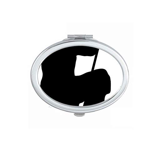DIYthinker Chinese Shaolin Stick Martial Art Culture Mirror - Portable Folding Double-Sided Makeup Mirror with Stand (Ideal for Travel, Gym, Martial Arts Training & Home Vanity)