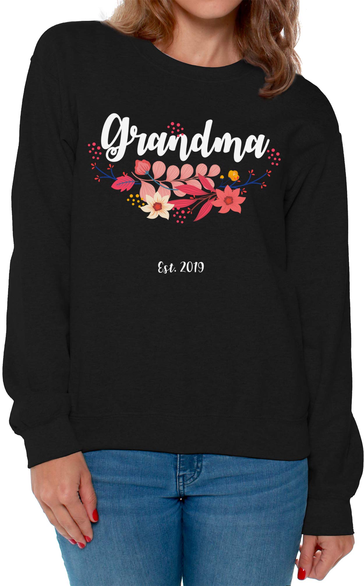 Awkward Styles Women's 2019 Grandma Sweater - Comfortable Crewneck Pullover for Maternity Announcement & Pregnancy Reveal - Perfect Gift for Grandmas, Moms-to-Be & Family Photos