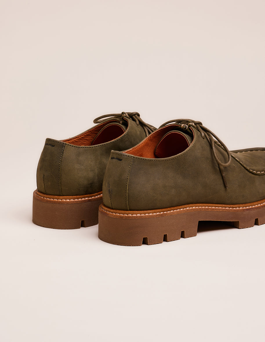 Derbies Gontran Pull Up Kaki Men's Casual Shoes - Comfortable & Stylish for Office, Travel & Daily Wear
