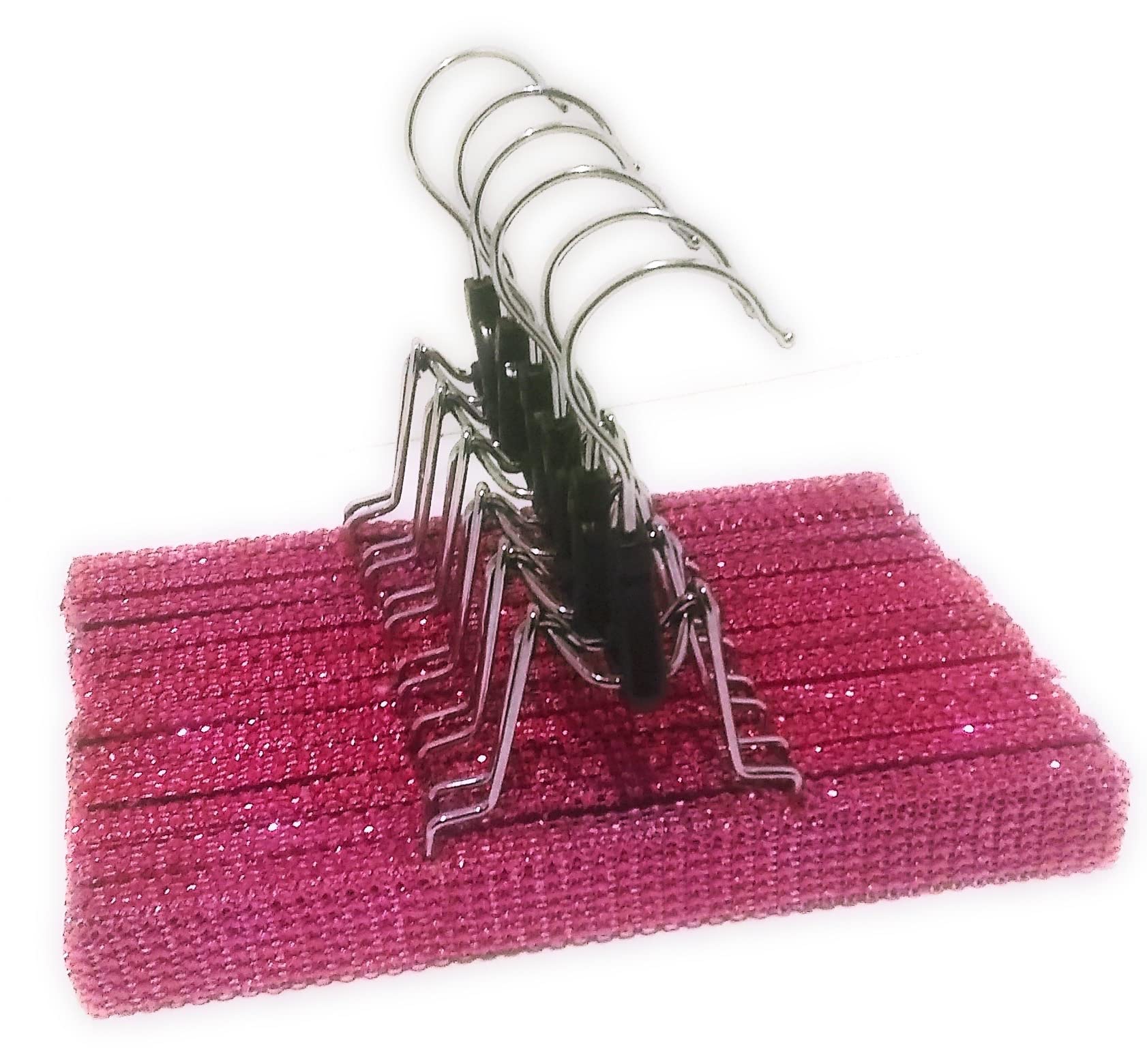 10 Pack Pink Fuchsia Hair Extension Hangers - Organize & Display Wigs, Weaves & Extensions - Perfect for Salon, Home & Travel Storage