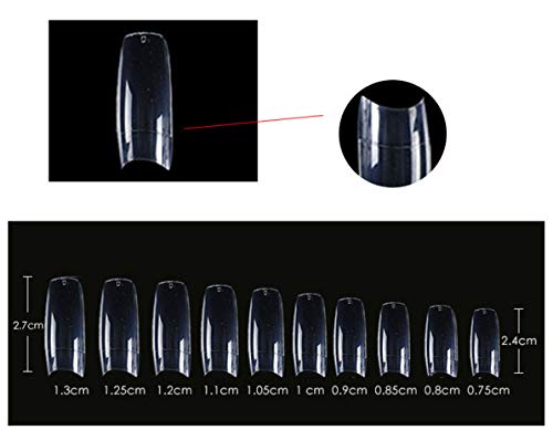 WOIWO 300PCS Fake Nail Patches - Natural French Press On Nails with Full Cover Tips | DIY Manicure Kit for Home, Salon & Party Use