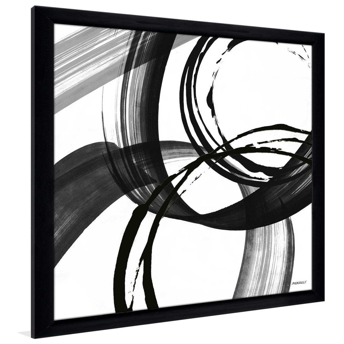 Black and White Pop II Square Acrylic Print - Modern Wall Art for Living Room, Office & Bedroom Decor