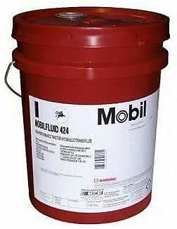 Mobil 424 Tractor Hydraulic Oil - 5 Gallon Pail (42 lbs) - Premium Anti-Corrosion Protection - Ideal for Farm Equipment & Heavy Machinery Maintenance