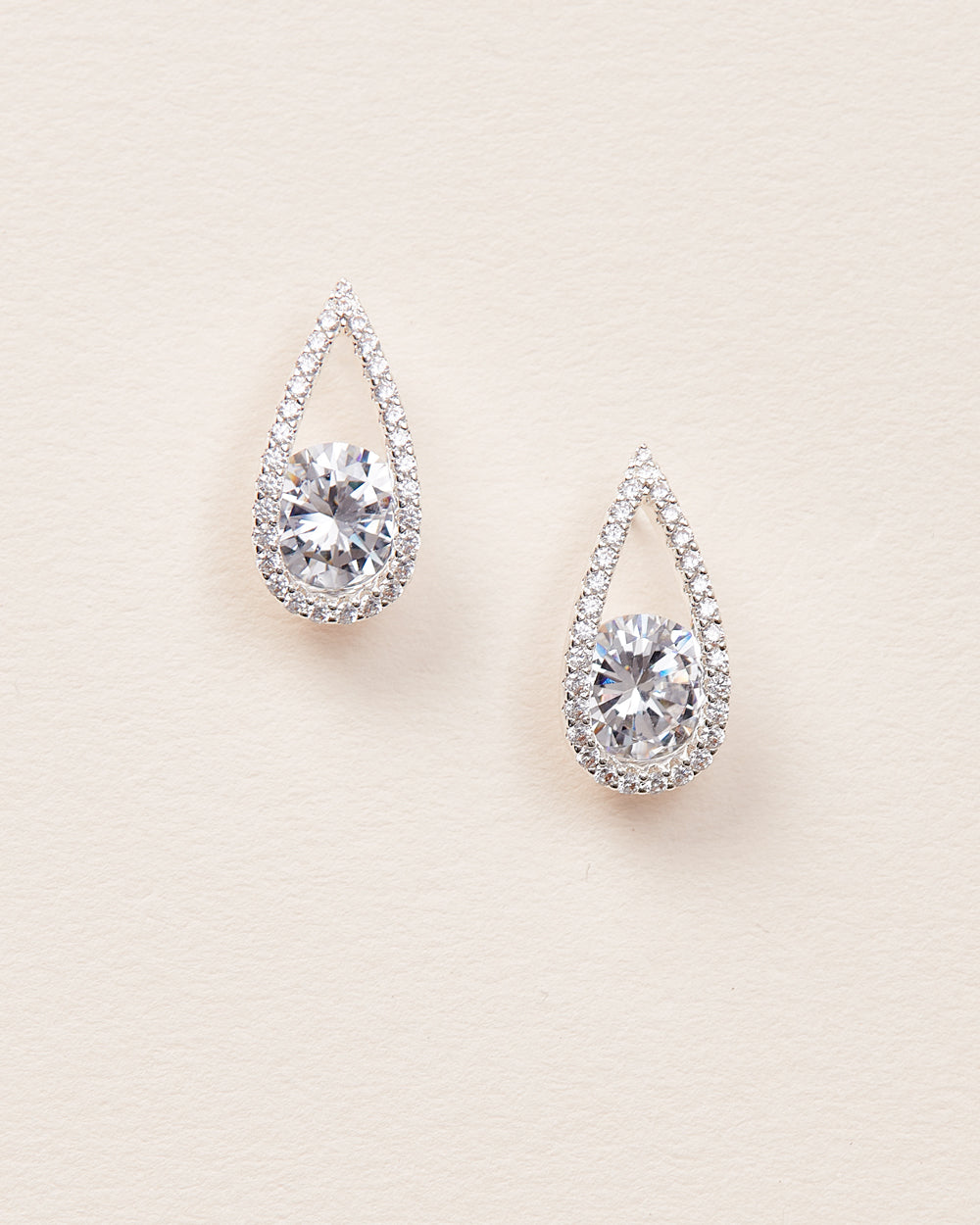 Marlowe CZ Teardrop Stud Earrings - Sparkling Cubic Zirconia Dangle Earrings for Women, Perfect for Weddings, Parties & Everyday Elegance