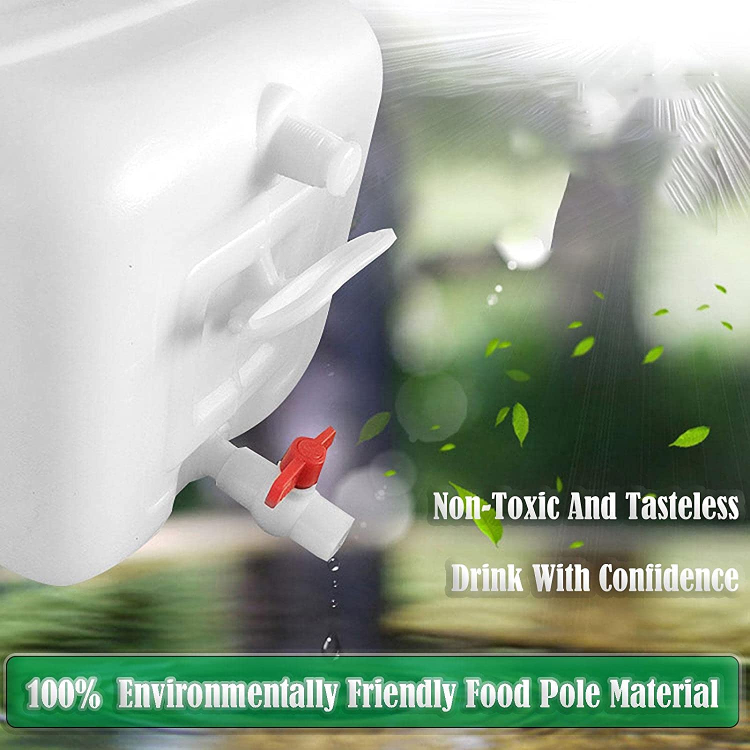 300L Portable Rain Barrel with Tap - Heavy Duty Plastic Water Storage Tank for Emergency, Gardening & Outdoor Use | Durable & Leak-Proof Water Container
