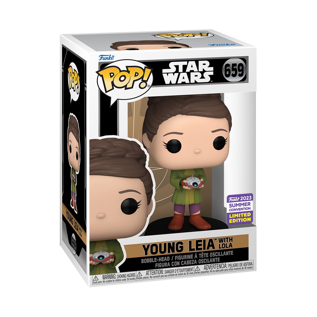 Star Wars Obi-Wan Kenobi Action Figure - Young Leia with Lola Droid Toy for Kids & Collectors | Perfect for Display, Play & Star Wars Themed Birthday Gifts