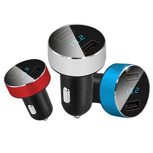5V 3.1A Fast Car Charger with Dual USB Ports - Quick Charge Compatible for iPhone, Samsung & Android Phones - Perfect for Road Trips & Daily Commutes