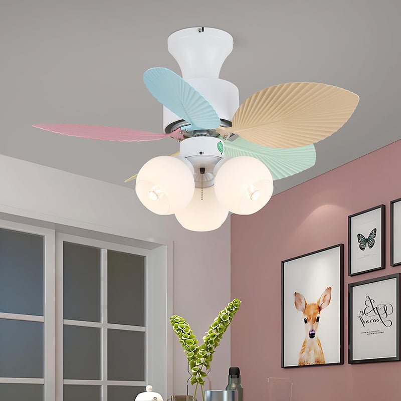 Candy Breeze Ceiling Fan with Light Kit - 52 Inch Modern Flush Mount Fan for Bedroom, Living Room & Office - Energy Efficient Quiet DC Motor, Remote Control, 3 Speeds (White) - Perfect for Home Cooling & Air Circulation