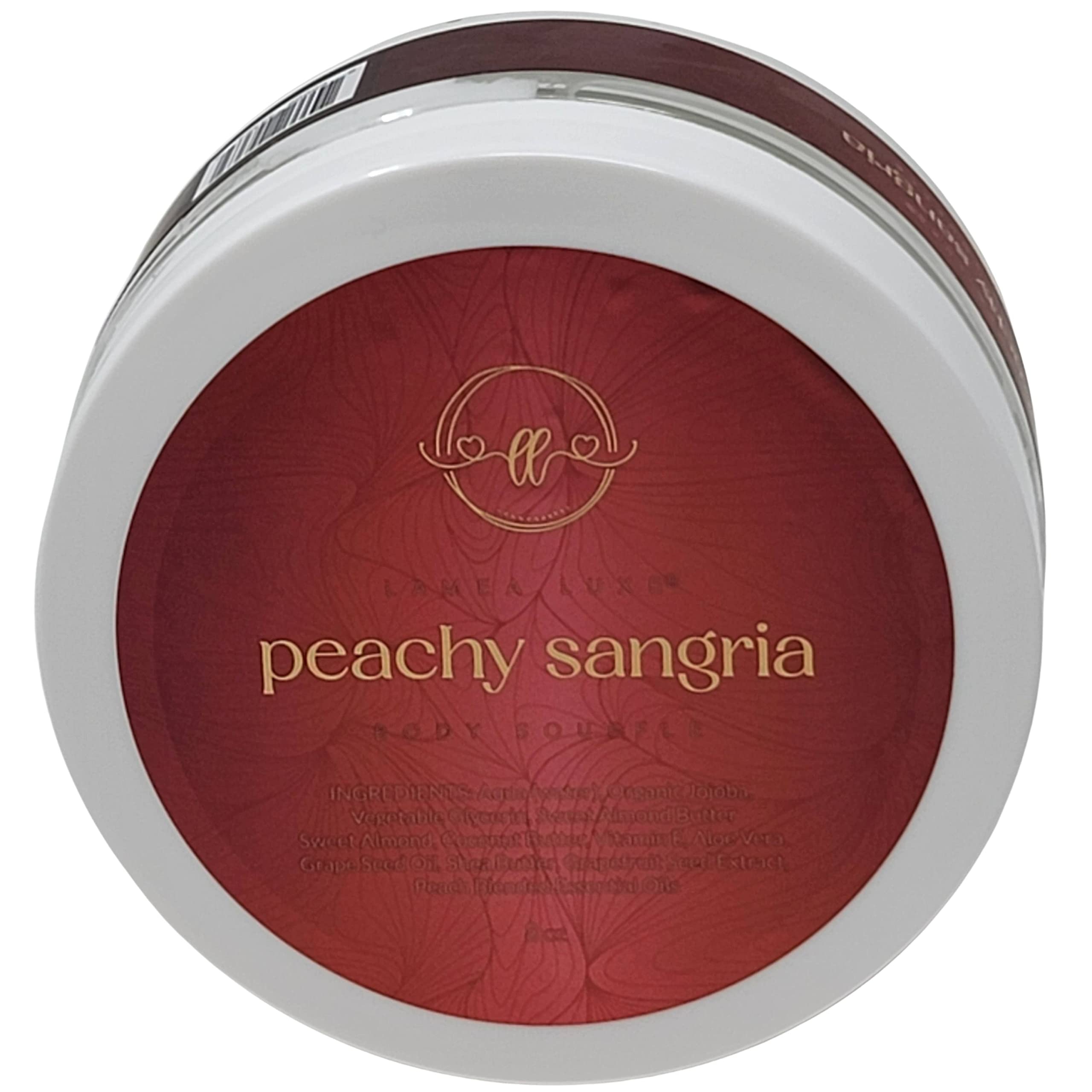 All-Natural Moisturizing Body Butter for Dry Skin - Ultra-Light Hydrating Formula with Organic Ingredients for Women & Men | Peachy Sangria Scent | Perfect for Daily Skincare, Post-Shower Hydration & Gift Giving