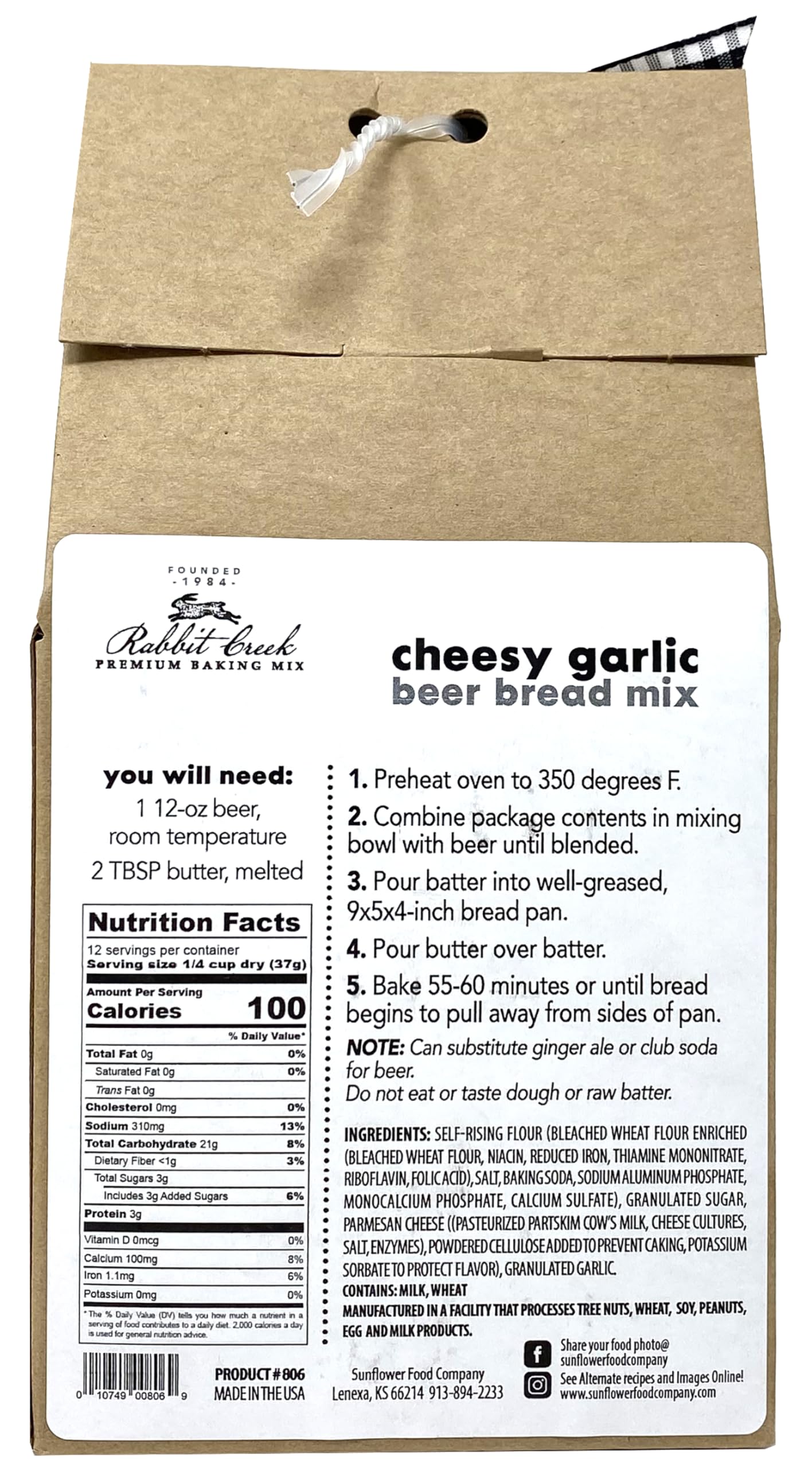 Rabbit Creek Beer Bread Mix Variety Pack of 3 - Cheesy Jalapeno, Cheddar Bacon & Garlic Flavors | Easy Homemade Bread Mix for Parties, Gifts & Family Baking | Perfect for Game Nights, Potlucks & Holiday Gatherings