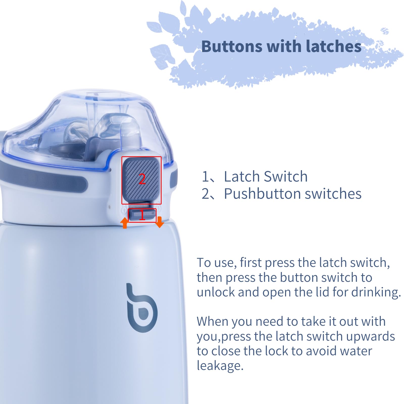 12 oz Stainless Steel Kids Water Bottle for School - Leak Proof, Double Wall Vacuum Insulated, Keeps Hot/Cold - Perfect Back to School Gift (Blue) - Ideal for Classroom, Sports, Outdoor Activities & Daily Hydration