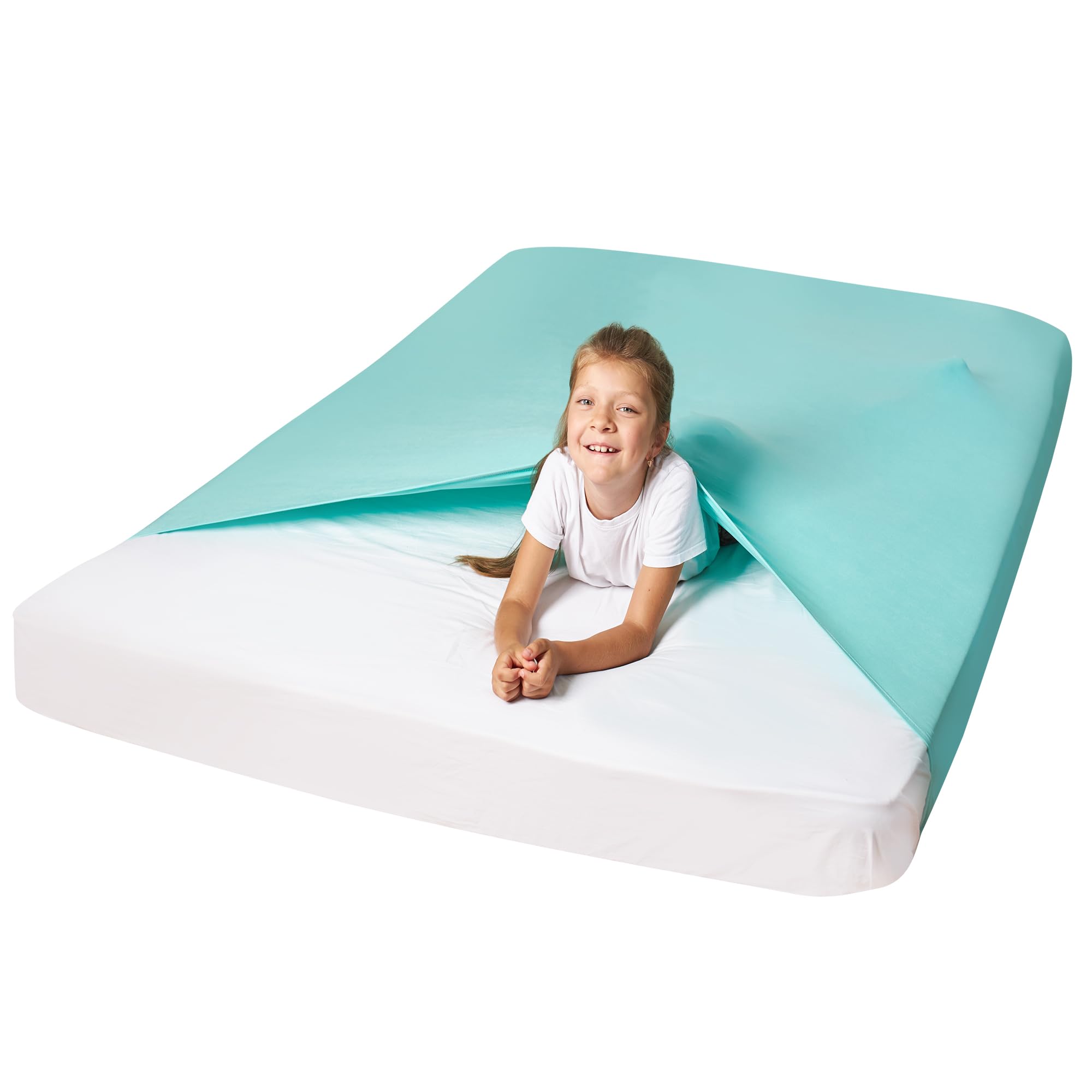Weighted Sensory Blanket for Kids & Adults - Deep Pressure Therapy Compression Sheet for Anxiety, Autism & ADHD Relief - Calming Bed Blanket for Better Sleep & Stress Reduction (Perfect for Home, Travel & Therapy Use)