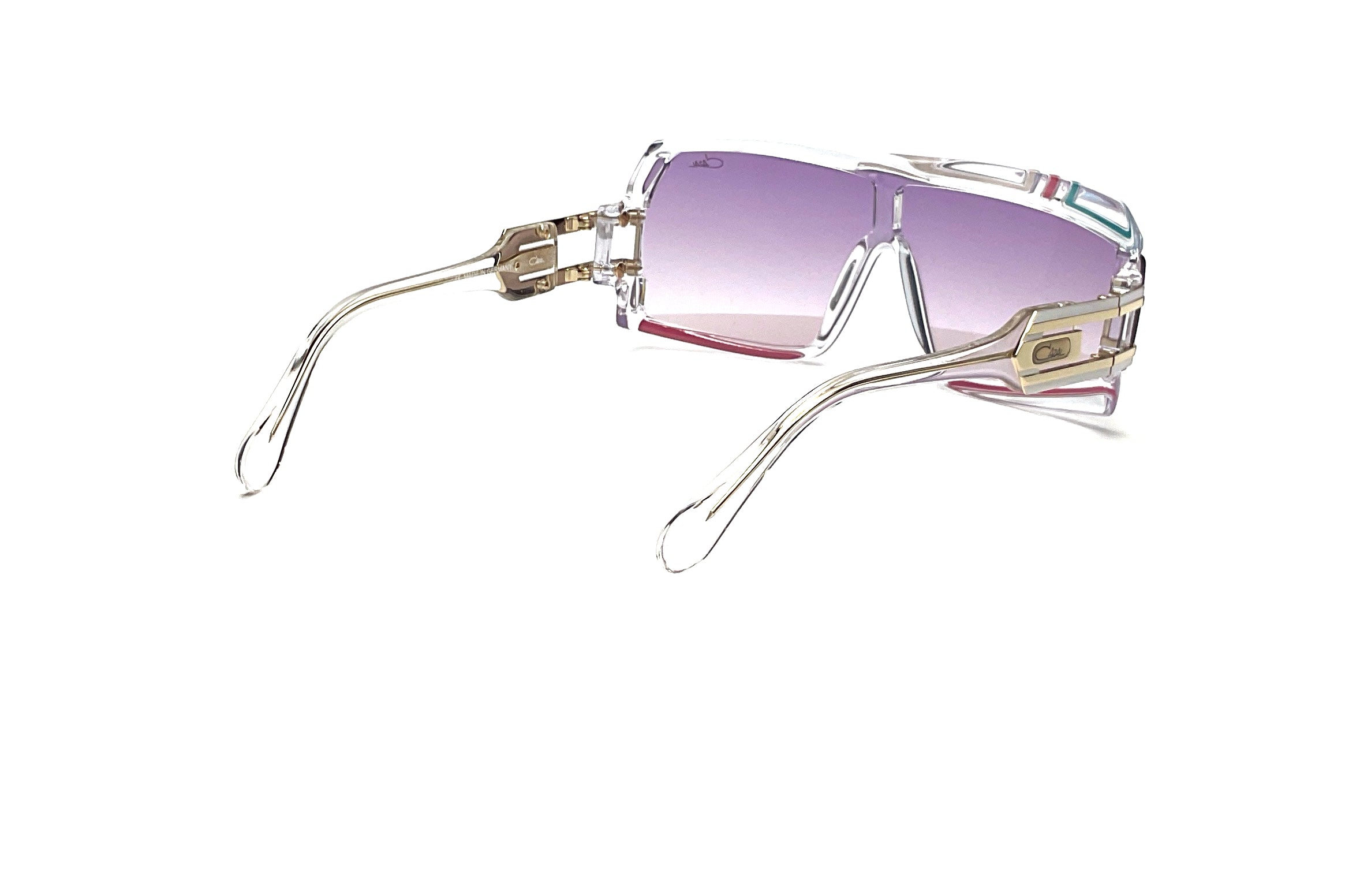 Cazal 585 Sunglasses - Crystal/Gold Frame Retro Aviator Style for Men & Women - Perfect for Outdoor, Driving, and Fashion Accessories