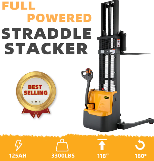 Apollolift A 3023 Electric Walkie Stacker - 3300 lbs Capacity, 118