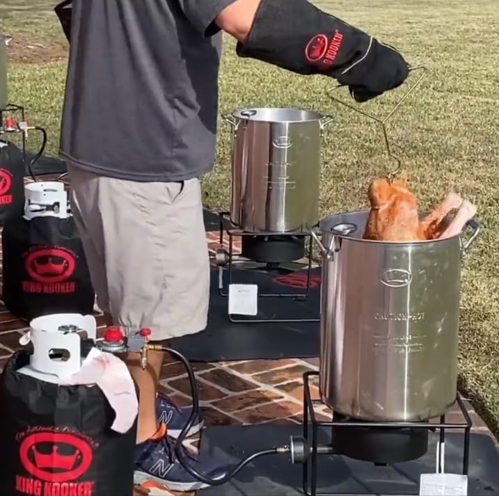 Turkey Fryer King Kooker 12RTFA 29Qt Propane Outdoor Cooker with Battery Timer - Perfect for Thanksgiving, Backyard BBQs & Outdoor Cooking Events