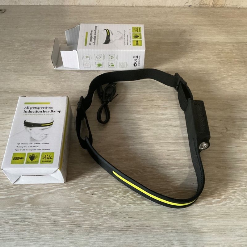 Rechargeable LED Headlamp 350 Lumens - Bright Hands-Free Light for Camping, Hiking, Fishing & Outdoor Adventures
