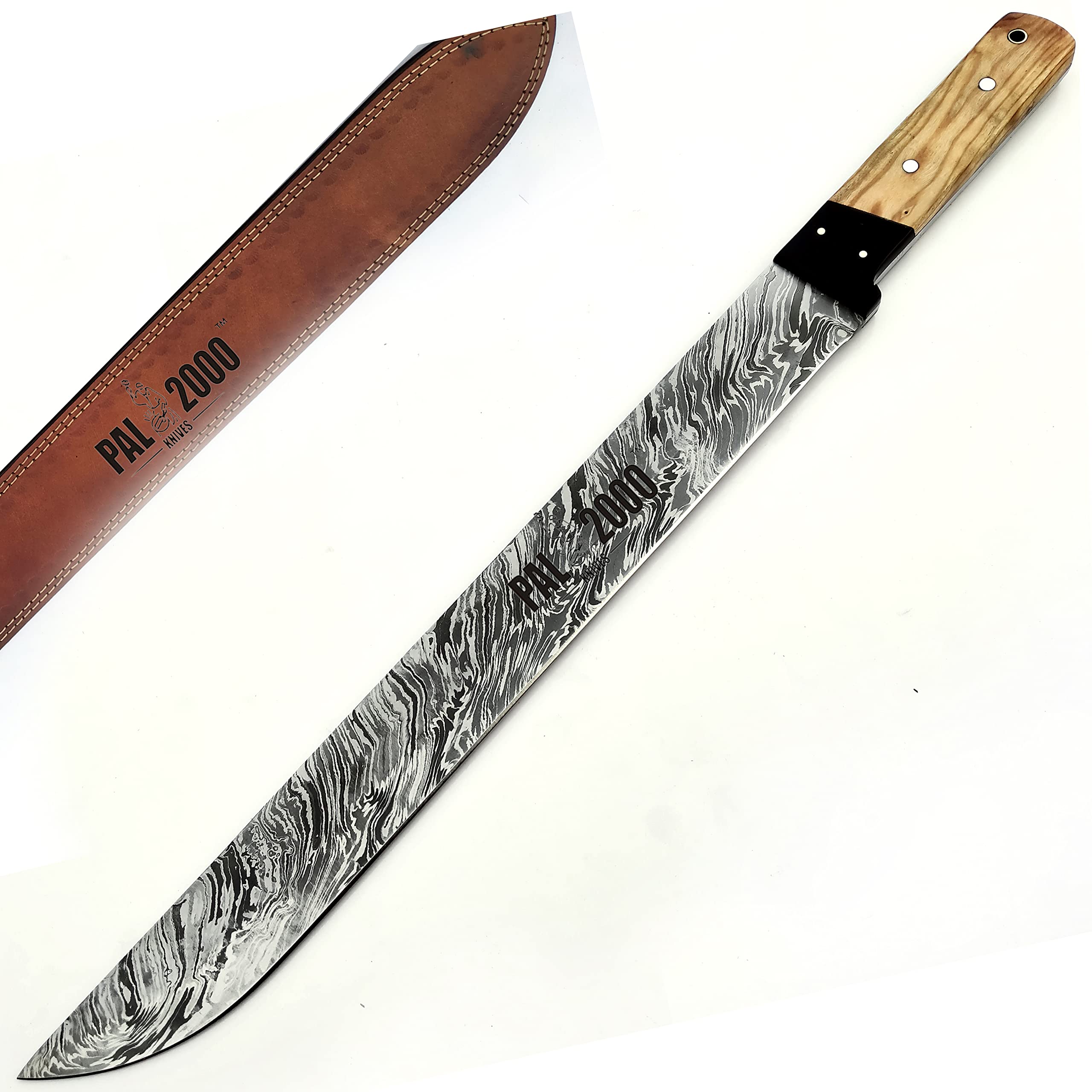 Custom Handmade Damascus Steel Hunting Knife - 20 Inches Blade - PAL 2000 KNIVES SW-9983 - Perfect for Outdoor Camping, Hunting & Survival Adventures