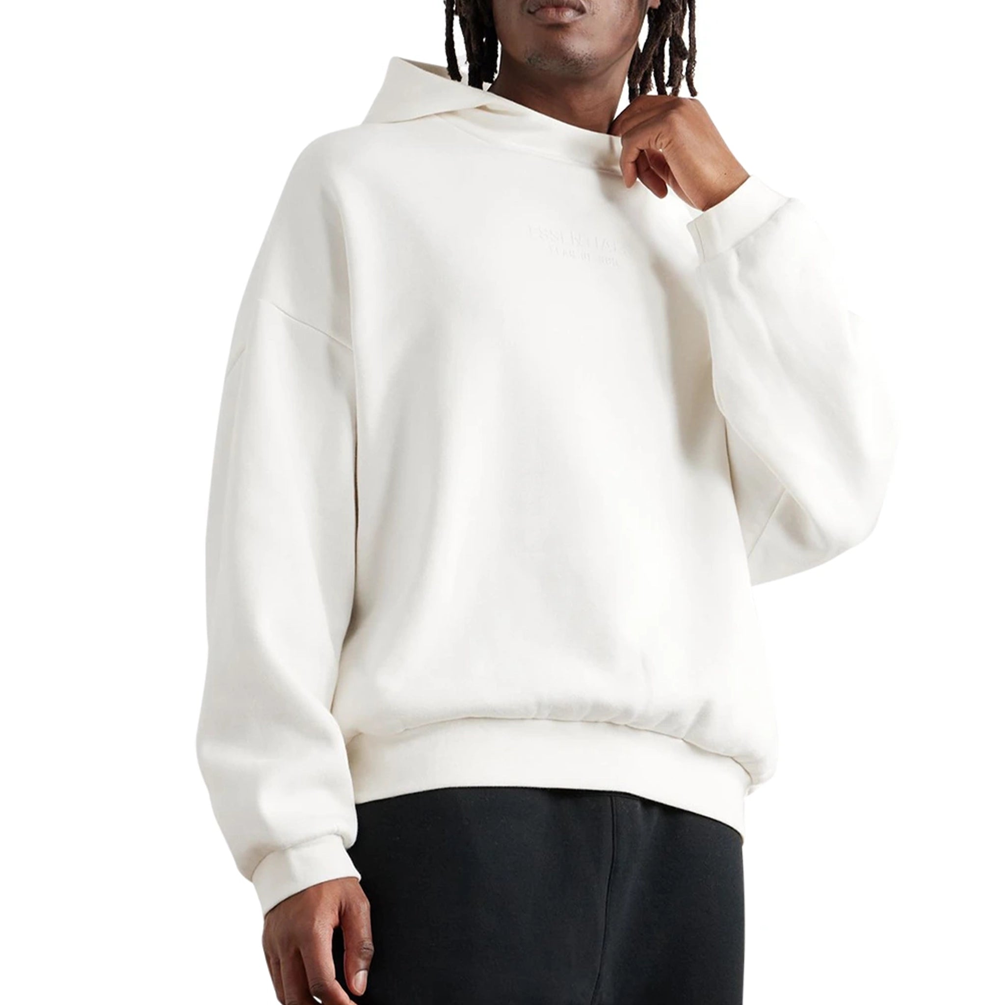 Fear of God Essentials Cloud Dancer Hoodie FW23 - Oversized Pullover Sweatshirt for Men & Women | Streetwear Fashion, Casual Wear & Loungewear