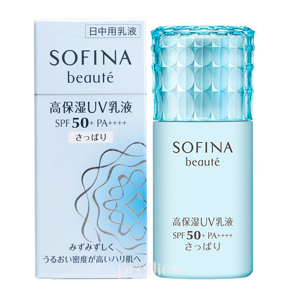 Sofina Beaute UV Cut Emulsion Light SPF50+ PA++++ Sunscreen for Face - 30ml Oil-Free Moisturizing Lotion for Daily Protection & Makeup Base - Perfect for Outdoor Activities & Sensitive Skin
