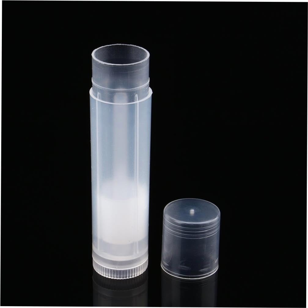 50-Pack 5ml Clear Lip Balm Tubes - Empty DIY Containers for Homemade Lip Balms, Cosmetics & Craft Projects - Perfect for Small Batch Production, Gift Making & DIY Beauty Products
