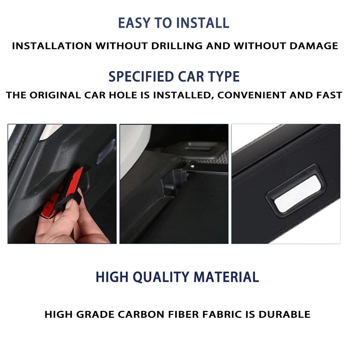 Retractable Cargo Cover for Buick Envision 2021-2024 - Universal Trunk Security Shade Protector, Durable Rear Storage Accessories | Perfect for Road Trips, Grocery Hauling & Vehicle Organization