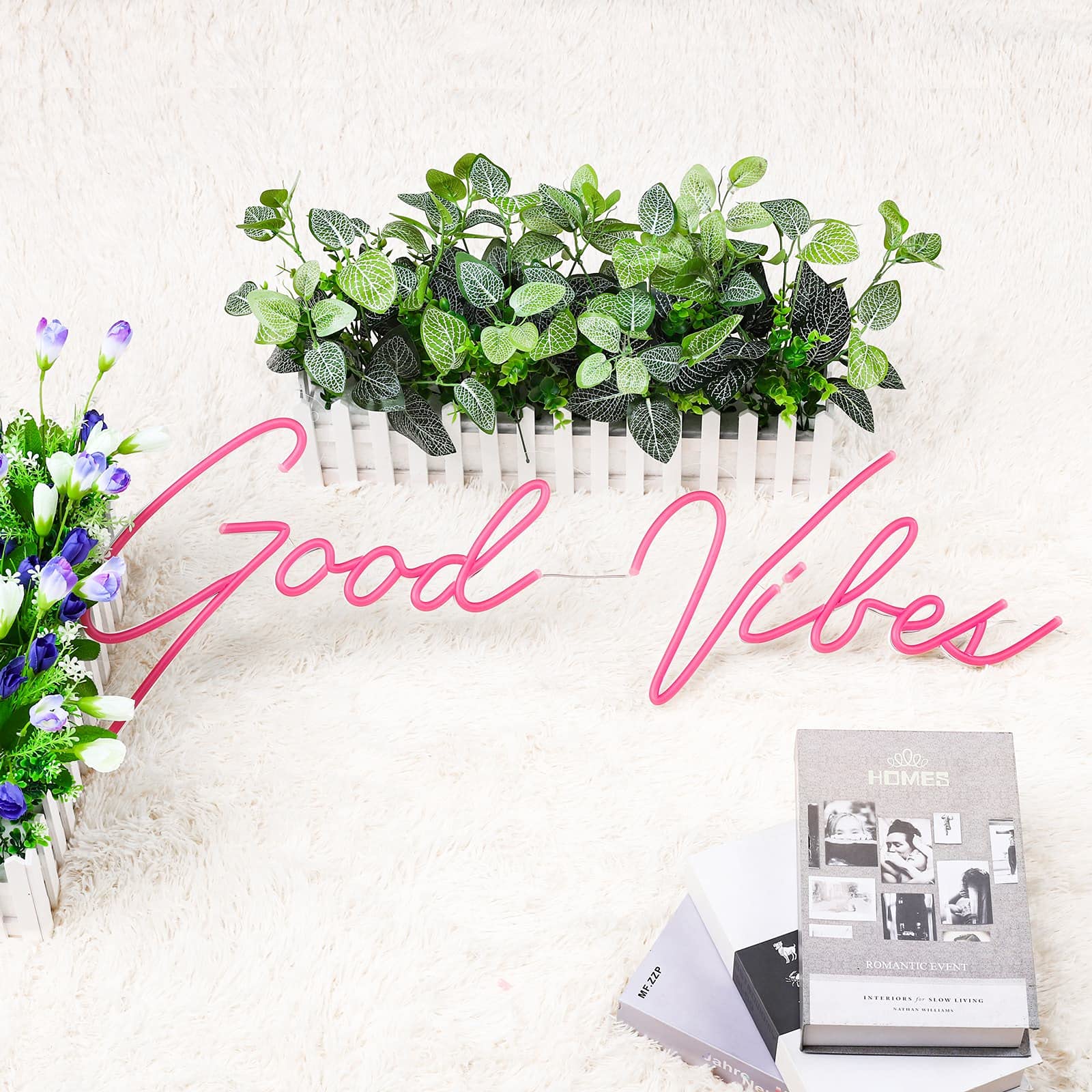 Good Vibes Pink Neon Sign - 30