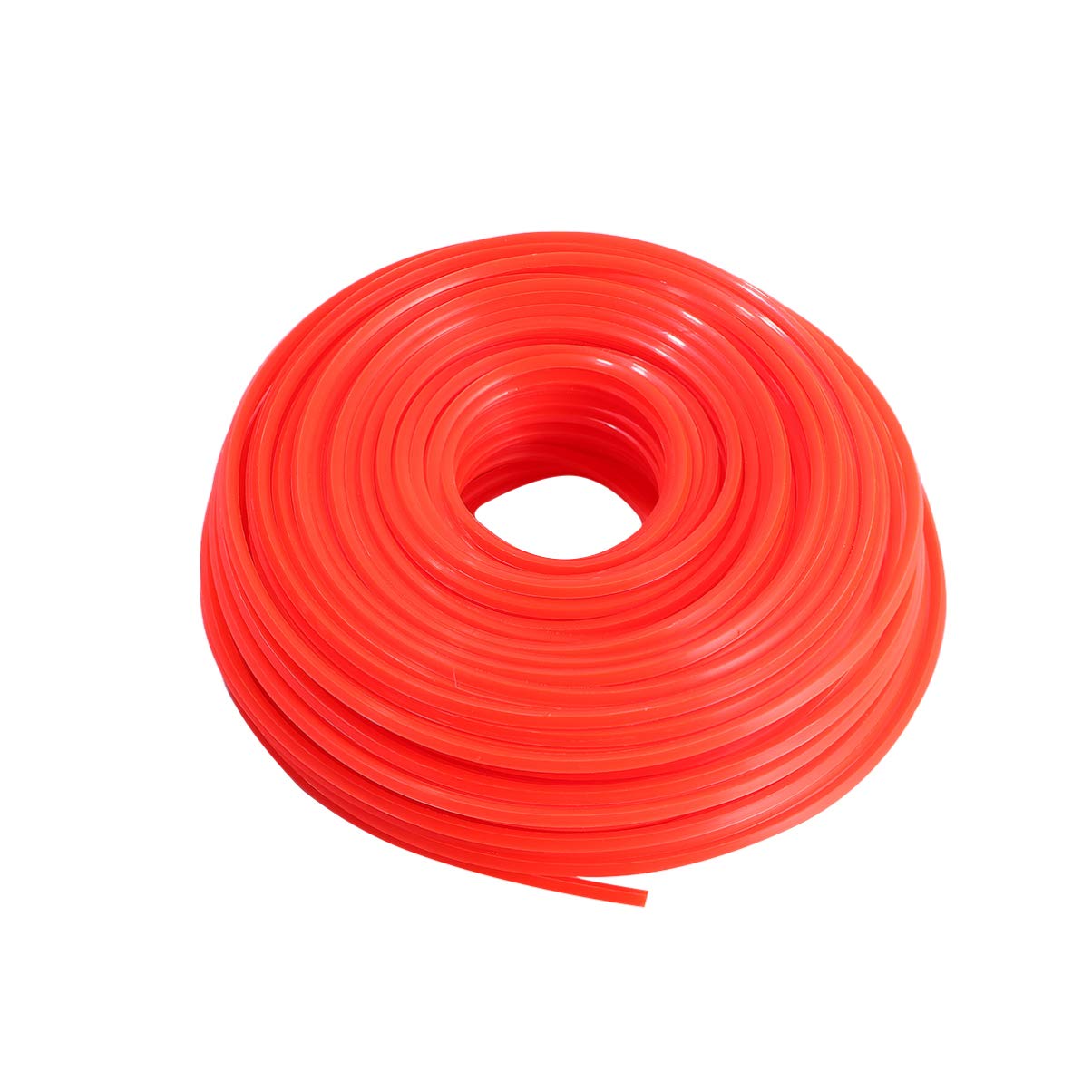 Hemoton Nylon Trimmer Line - Square Red Mower String for Grass Trimmer & Garden Tools Replacement - Durable Weed Eater Rope for Lawn Mowing & Yard Maintenance