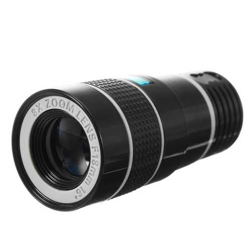 8X Zoom Optical Telescope Camera Lens with Manual Focus - Telephoto Lens for Smartphones & Tablets - Perfect for Bird Watching, Travel Photography, and Outdoor Adventures