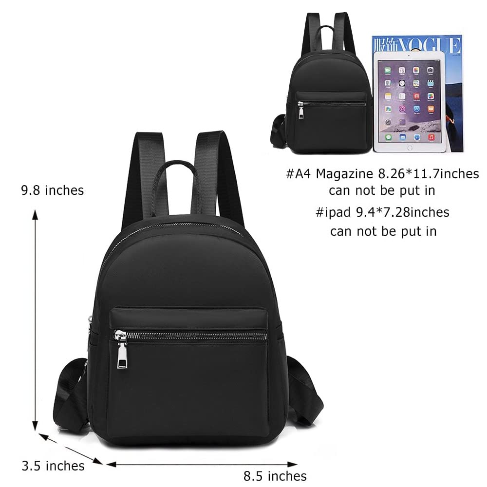 Etercycle Mini Backpack Purse for Women - Small Travel Backpack Shoulder Bag, Lightweight & Durable (Black) | Perfect for Daily Commute, Weekend Getaways & College Campus Use