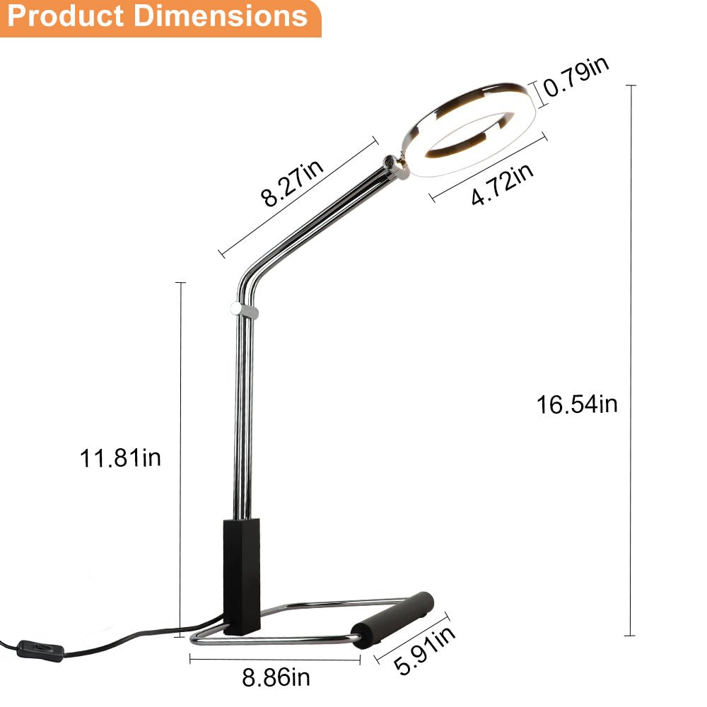 Depuley Minimalist Desk Lamp - Adjustable Angle 5W LED Warm Light, Modern Industrial Table Lamp with Plug-in Cord for Study, Office, Art & Work Lighting | Stable Base | Perfect for Home Office, Bedroom Nightstand & Reading Nook
