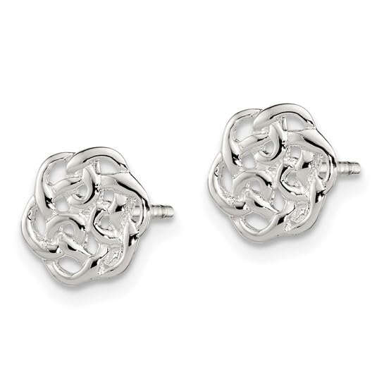 Sterling Silver Polished Celtic Knot Post Earrings for Women | Elegant Irish Jewelry Gift for Her | Perfect for Weddings, Parties & Everyday Wear