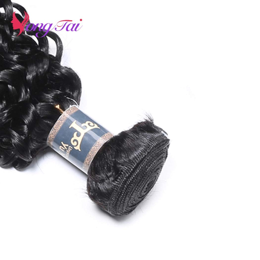 Brazilian Jerry Curly Human Hair Bundles 16 18 20 Inches - 100% Virgin Unprocessed Kinky Curly Hair Extensions (1B Color) for Weaving, Styling & Natural Look - Perfect for Daily Wear, Parties & Special Occasions