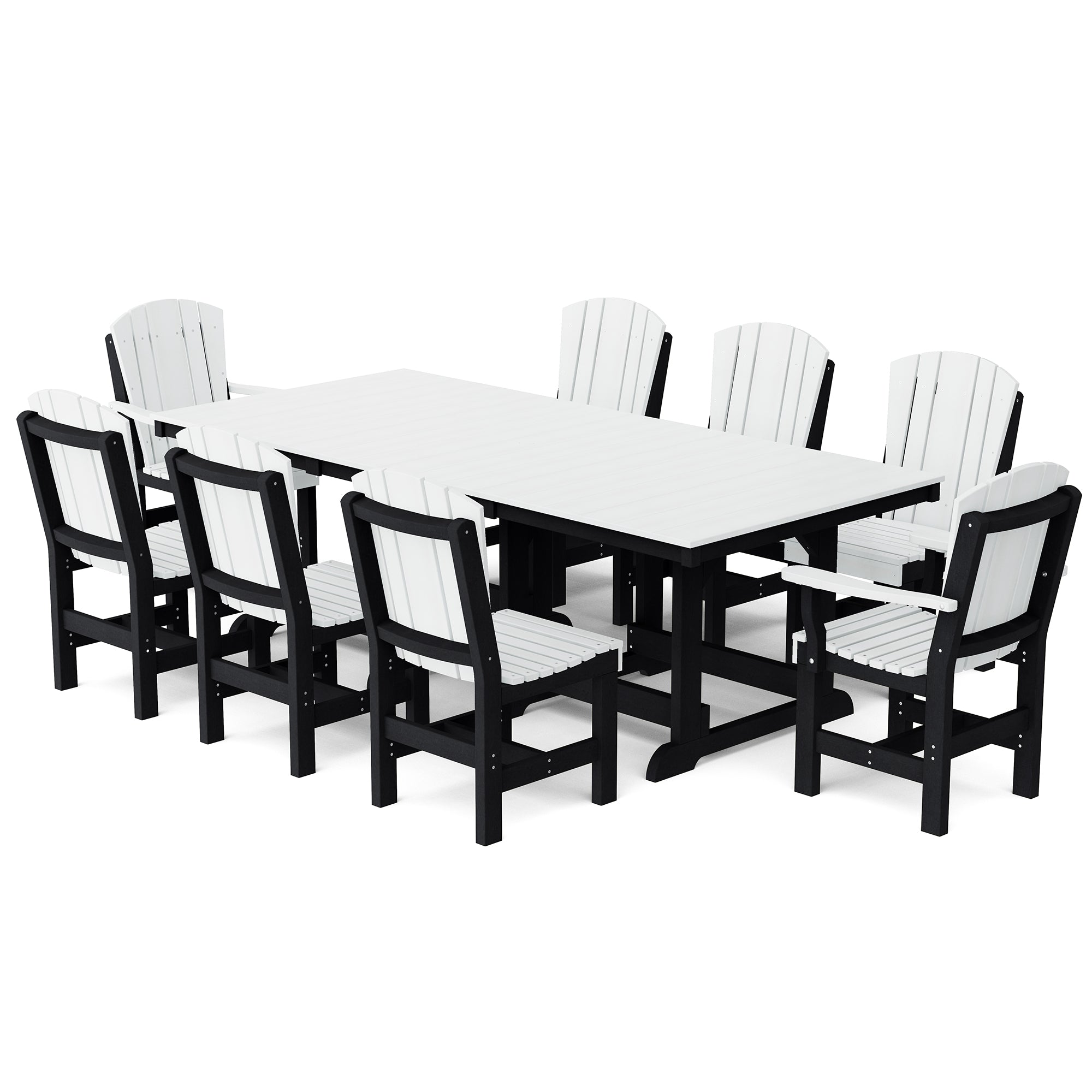 Heritage 9-Piece 44x94 Inch Dining Table Set - Perfect for Family Gatherings, Dinner Parties & Formal Dining Rooms