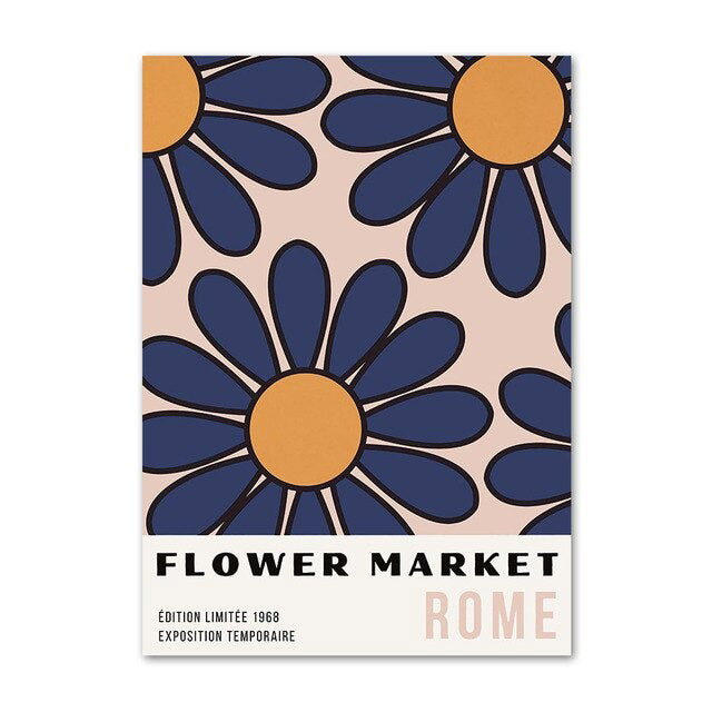 Vibrant Blue & Yellow Canvas Wall Art - Modern Gallery Posters for Living Room, Bedroom & Office Decor