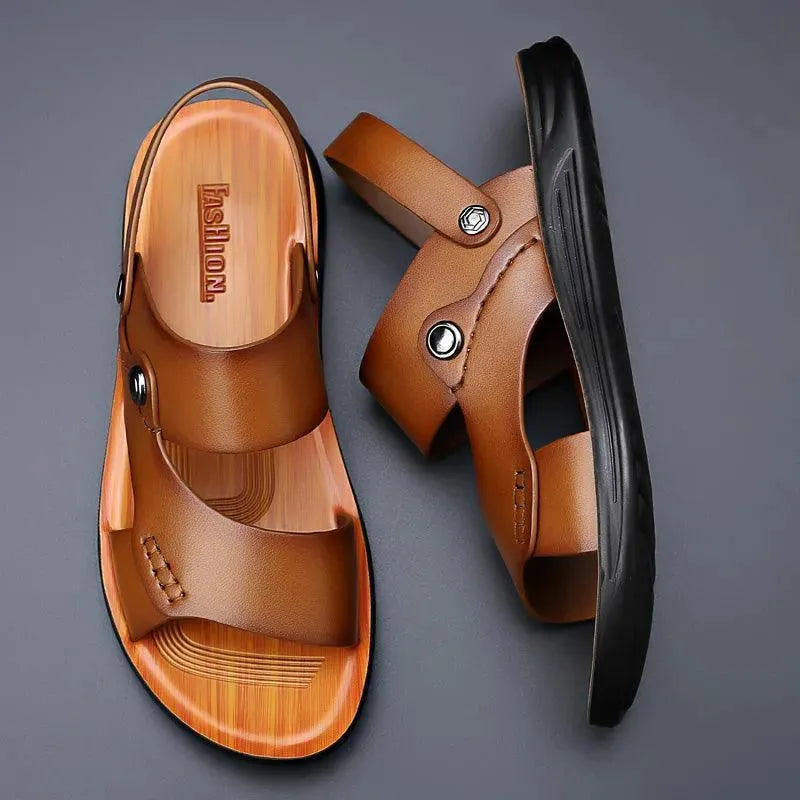 Casy Leather Sandal Shoes for Women - Comfortable Summer Casual Sandals with Adjustable Straps | Perfect for Beach, Vacation, and Everyday Wear