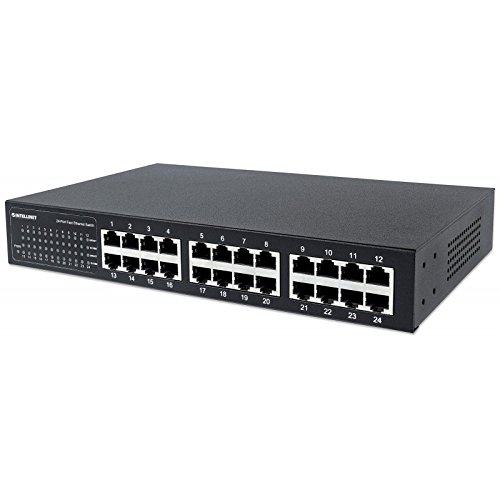Intellinet 560924 24-Port 10/100 Mbps Desktop Ethernet Switch - Ideal for Home Office & Small Business Networking