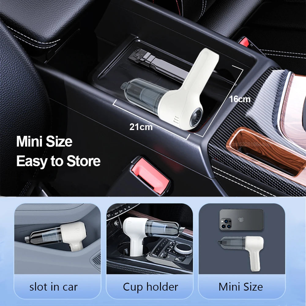ANYCO Anymob 2-in-1 Mini Handheld Vacuum Cleaner - Powerful Cordless Car & Home Vacuum for Pet Hair, Crumbs, Dust - Compact & Lightweight (Black) - Perfect for Cars, Sofas, Desks & Small Spaces