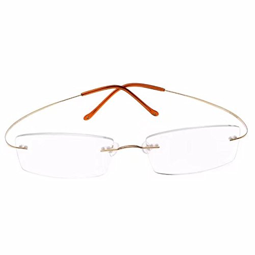JCERKI Ultra Lightweight 100% Titanium Blue Light Blocking Reading Glasses - Anti-Reflective, Anti-Glare, UV Protection for Computer Work, Reading & Screen Use