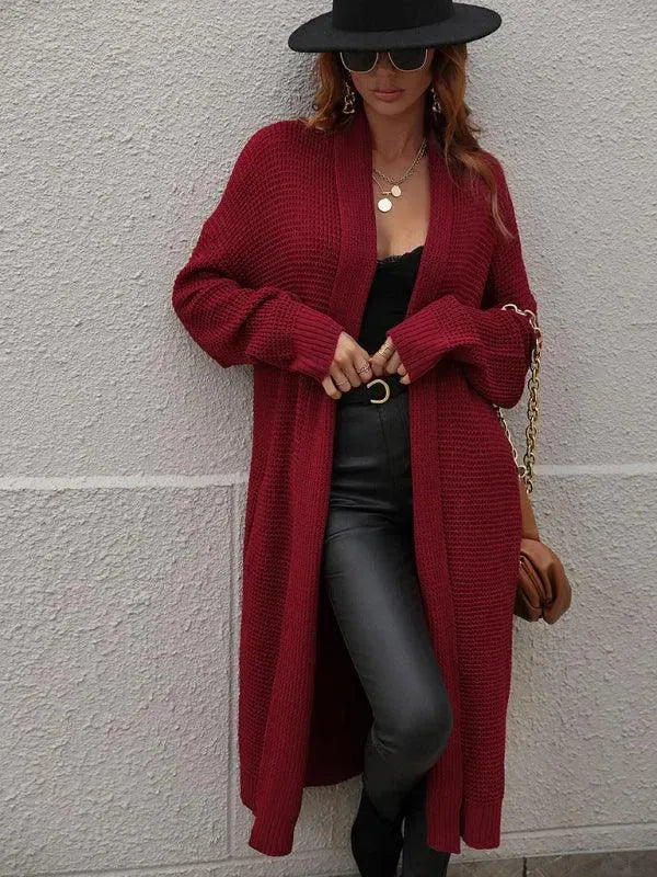 Cozy Knitted Loose Sweater Cardigan for Women - Soft Oversized Open Front Long Sleeve Pullover - Perfect for Fall, Winter & Casual Outings