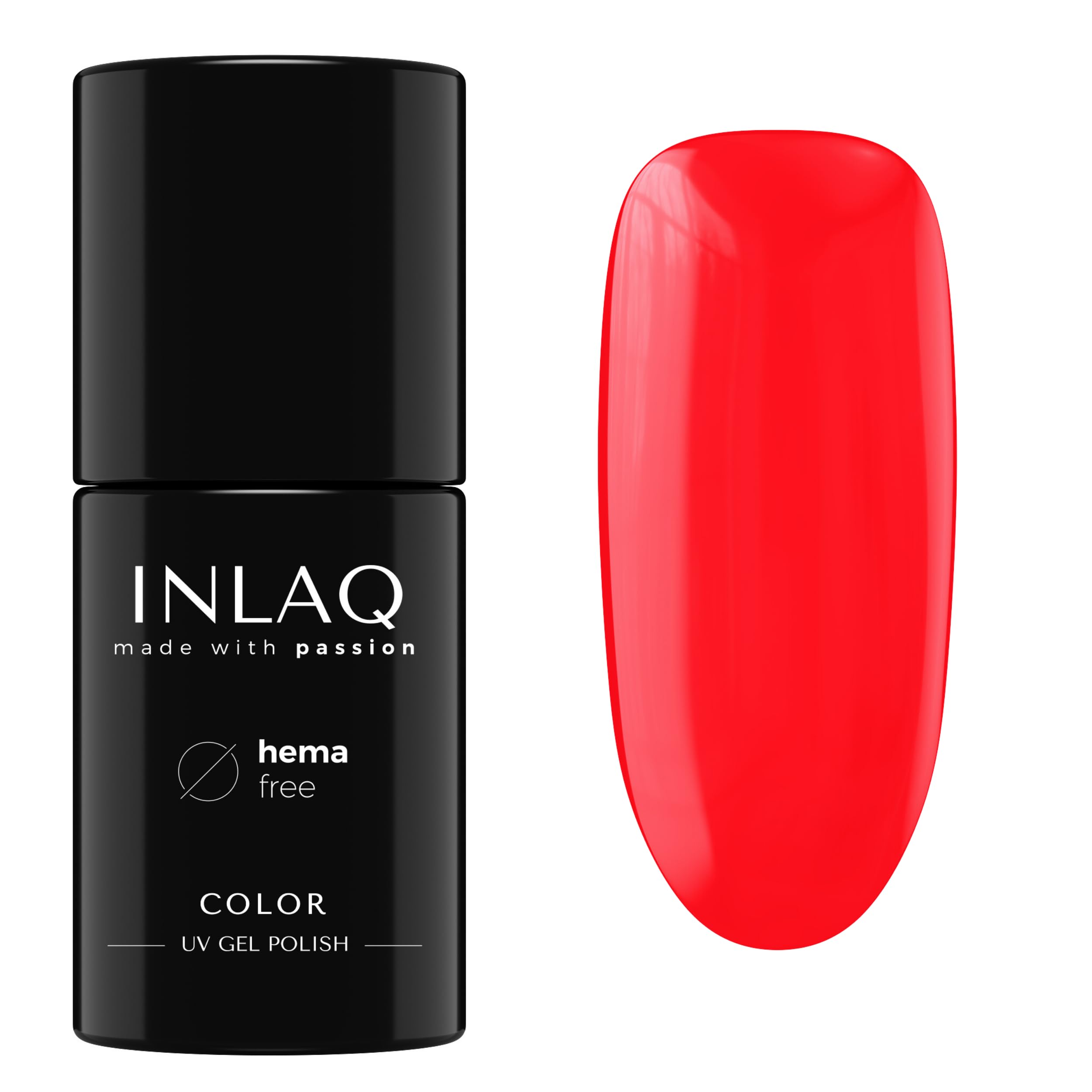 INLAQ® HEMA-Free Semi-Permanent Nail Polish | UV Gel Nail Color - Red Devil | Long-Lasting Salon-Quality Manicure for Parties, Weddings & Special Occasions