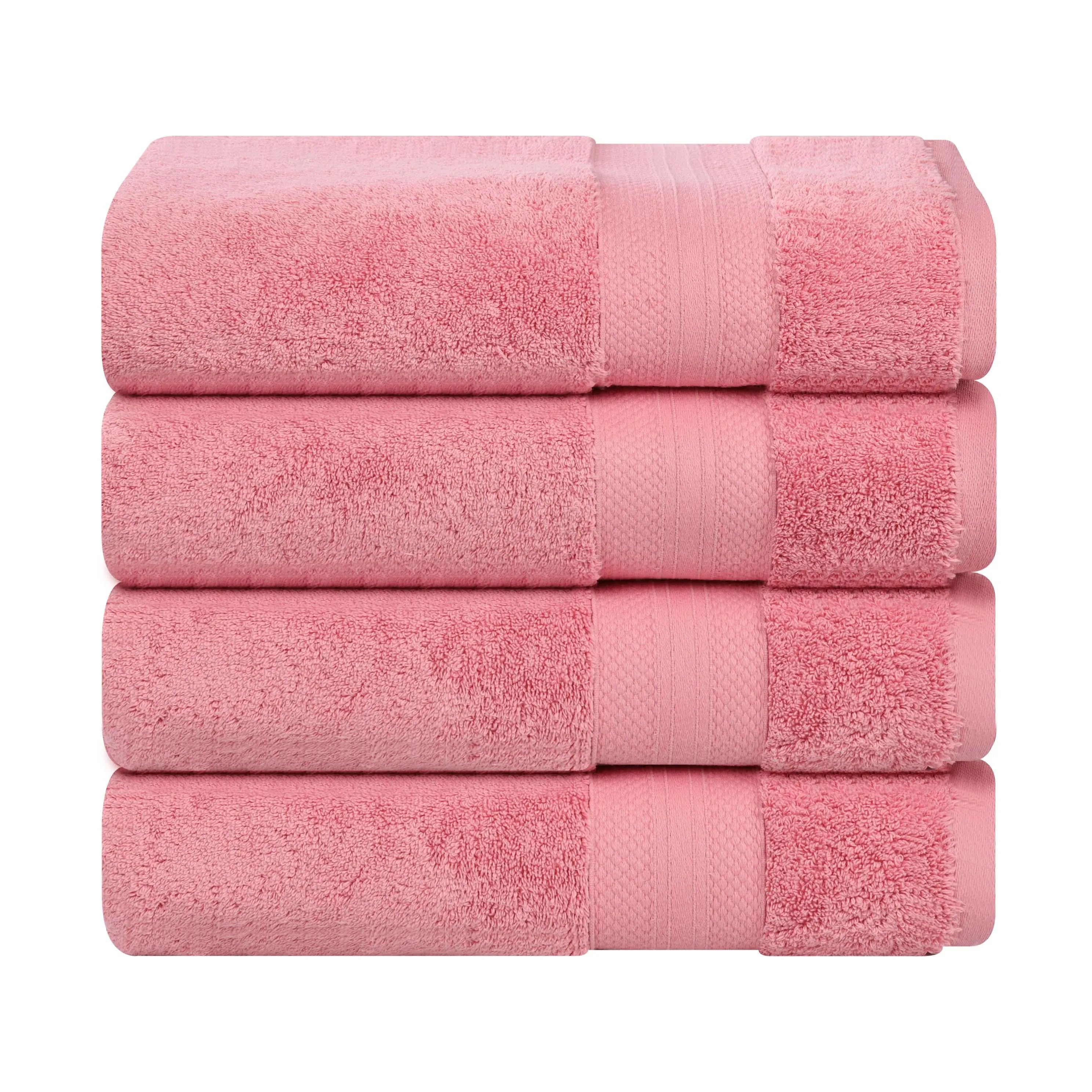 Premium Aria Turkish Cotton Bath Towels - Ultra Soft & Absorbent 4-Piece Set for Spa, Bathroom & Beach Use