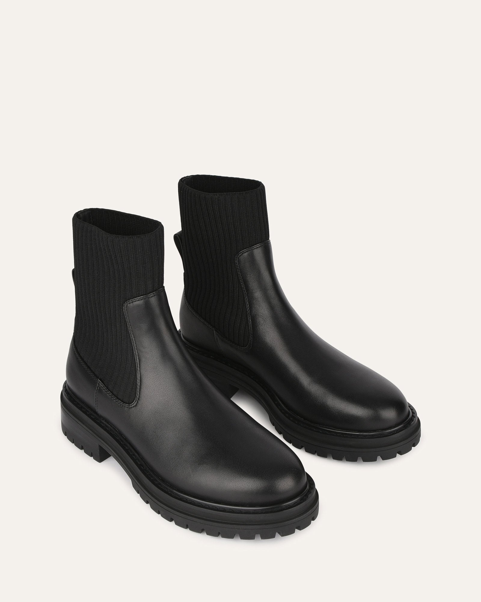 BERTIE FLAT ANKLE BOOTS - Women's Black Leather Ankle Boots for Casual Wear, Office & Date Night | Comfortable Slip-On Shoes for Everyday Outfits