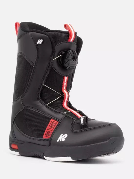 K2 Mini Turbo Youth Snowboard Boots 2023 - Kids' Snowboarding Shoes for Boys & Girls - Perfect for Winter Sports & Mountain Adventures